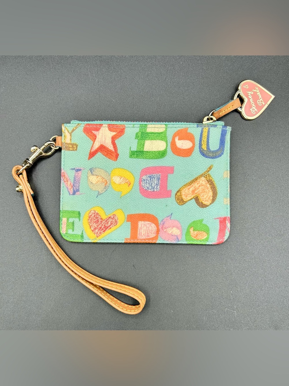 DOONEY & BOURKE Graffiti Doodle Wristlet & Coin Bag.